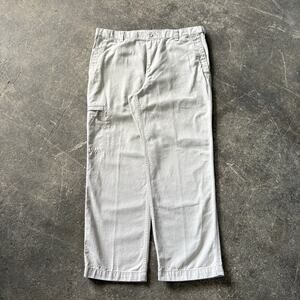 Dockers D3 Cargo Pants 34x29 Cream Ivory Sand Chino Faded Preppy Y2K